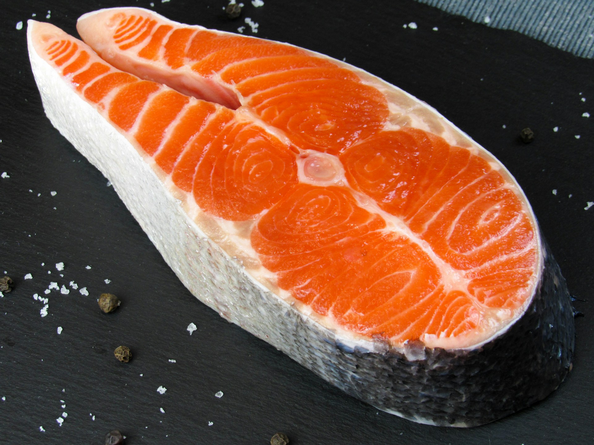 A slice of salmon